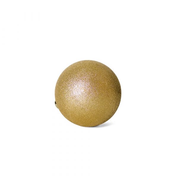 Set 16 bolas glitter dorado 5 cm Navidad