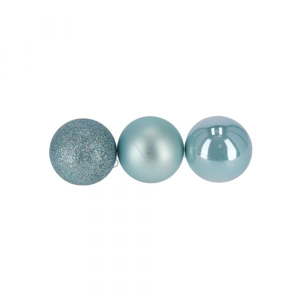 Set 16 bolas motley azules 5 cm Navidad