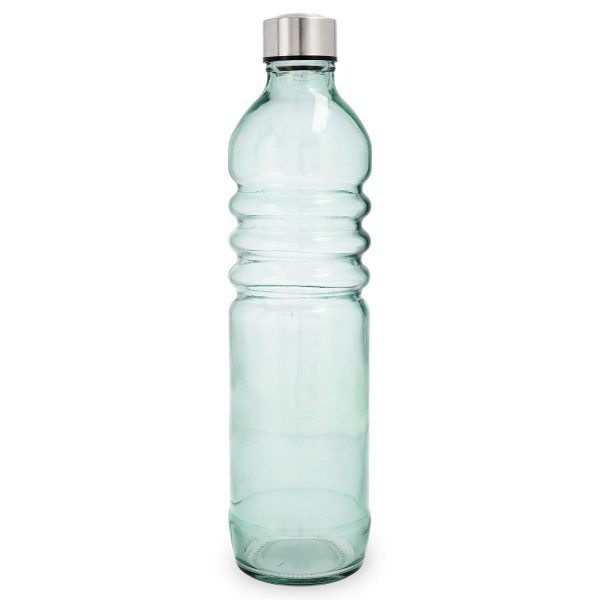 Botella vidrio 1,25l Relieve Fresh verde