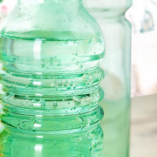 Botella vidrio 1,25l Relieve Fresh verde