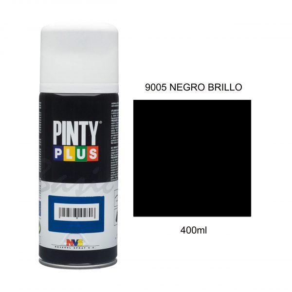 Pintura spray negro brillo 400ml