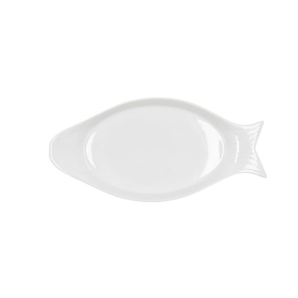 Fuente pez porcelana Gastro
