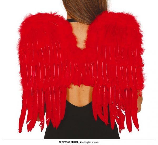 Alas ángel plumas rojas