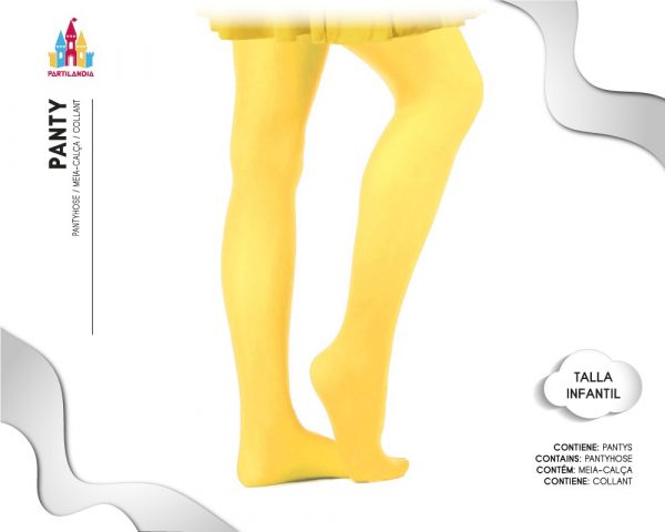 Panty infantil opaco amarillo