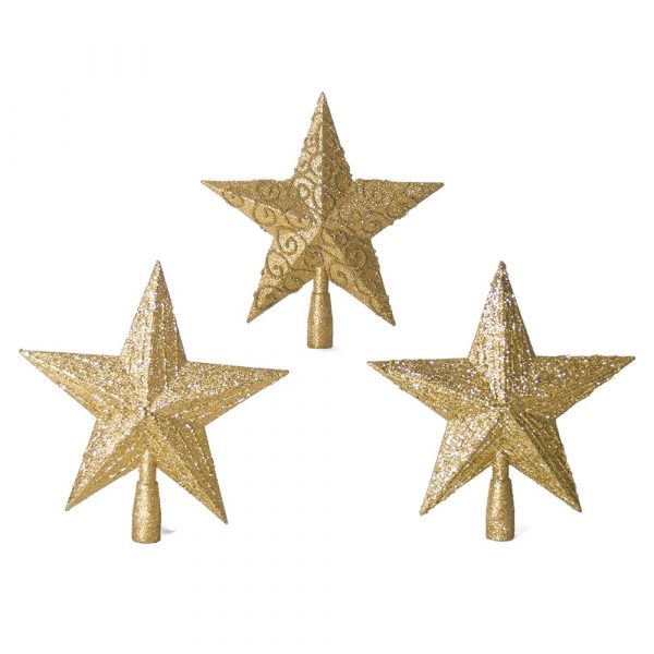 Tope de árbol estrella Ariadna dorada modelos surtidos Navidad