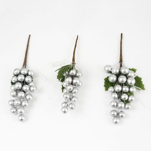 Rama decorativa Berry plateado modelos surtidos Navidad