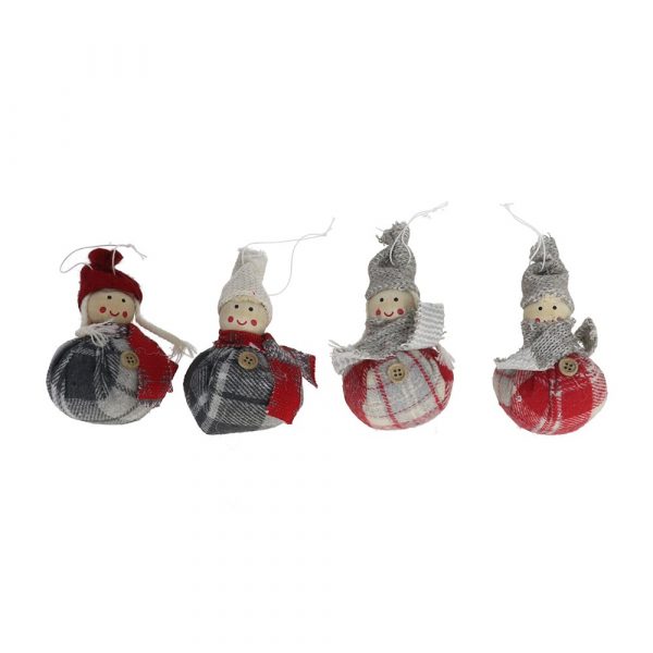 Colgante niños tartán con forma de bola modelos surtidos Navidad