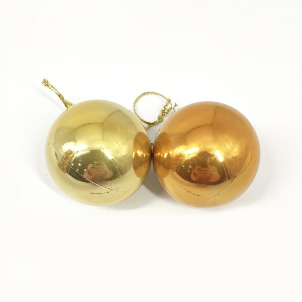 Set 16 bolas efecto espejo doradas 5 cm Navidad