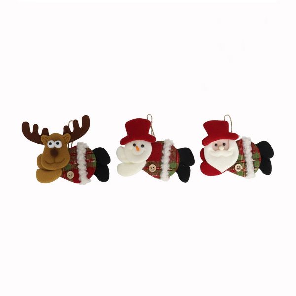 Colgante Santa, reno y muñeco volando modelos surtidos Navidad