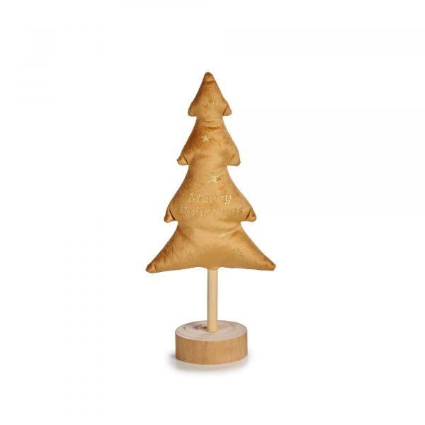 Figura árbol de tela Merry Christmas S amarillo Navidad