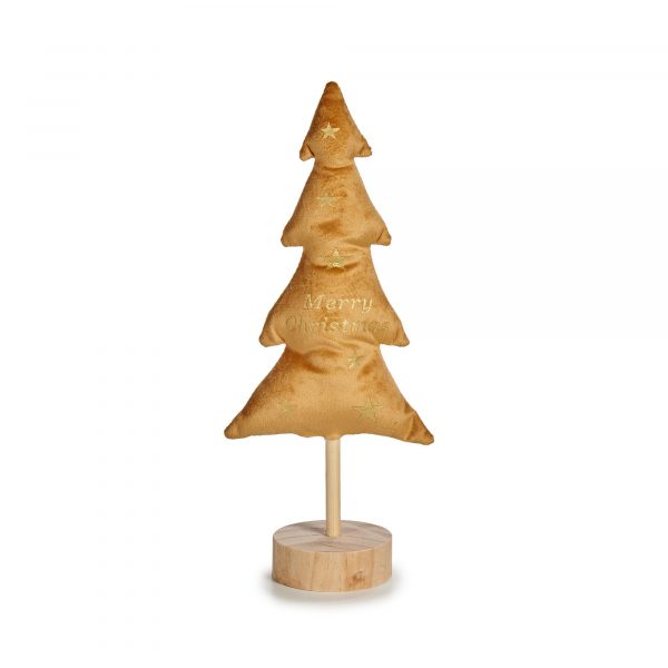 Figura árbol de tela Merry Christmas M amarillo Navidad