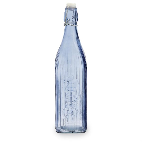 Botella con tapón 1l Viba azul