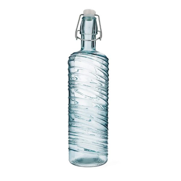 Botella vidrio 1L Aire azul