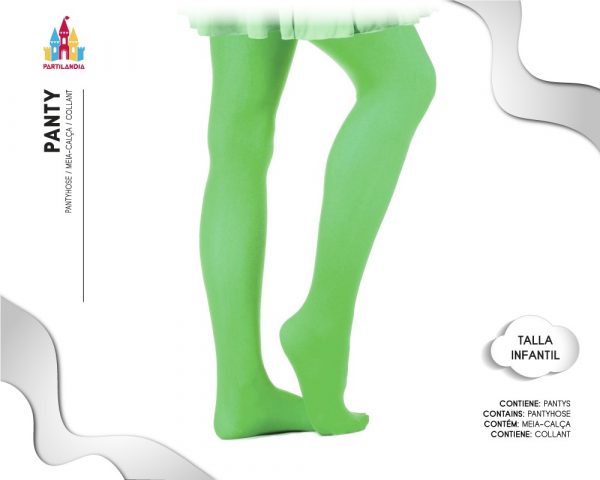 Panty infantil opaco verde