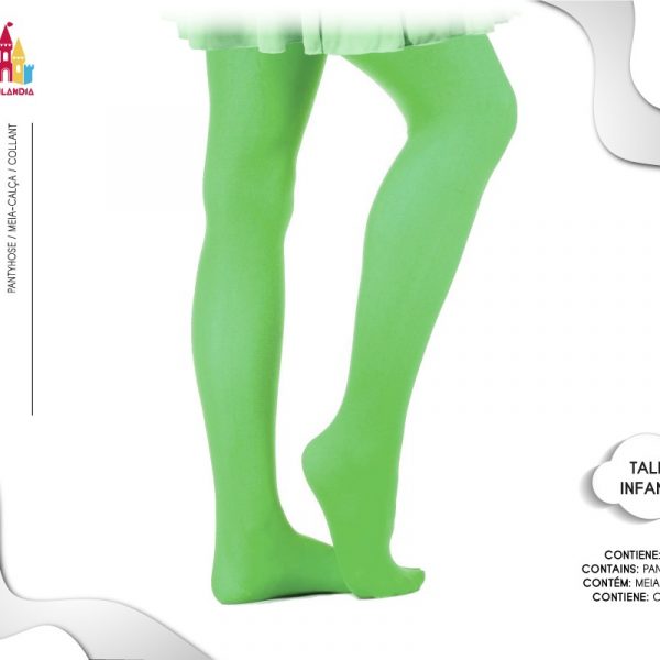 Panty infantil opaco verde