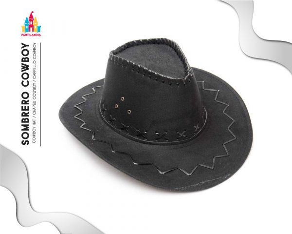 Sombrero vaquero infantil negro