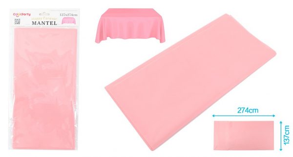 Mantel rosa pastel