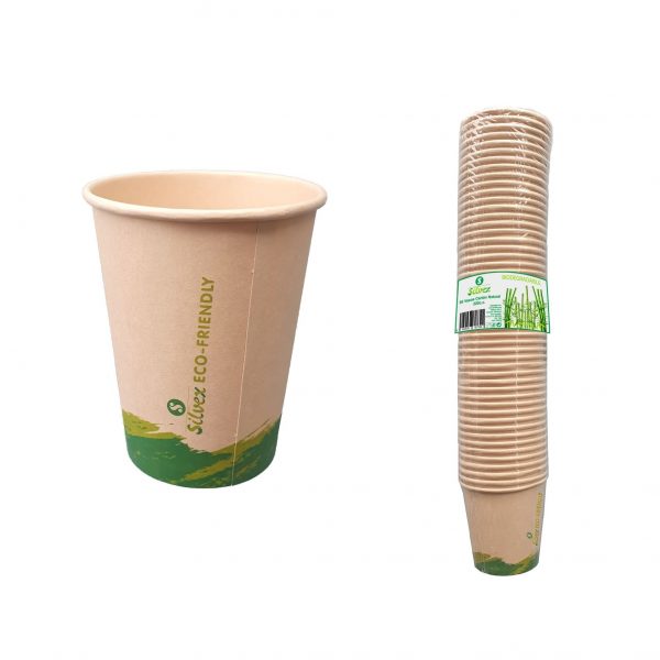 Vaso biodegradable cartón natural 220cc 50 unidades